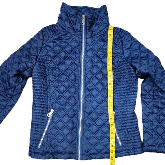 Marc New York Andrew Marc Navy Quilted Puff Jacket Zipper Pockets XS - Picture 9 of 12